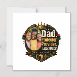 Convite Magnético Design de Legado do Pai Negro (Personalizável)