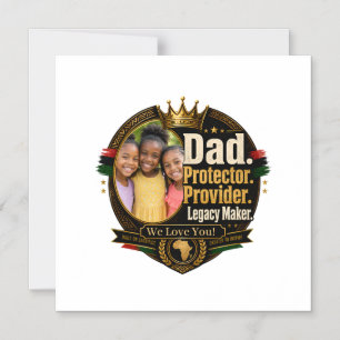 Convite Magnético Design de Legado do Pai Negro (Personalizável)