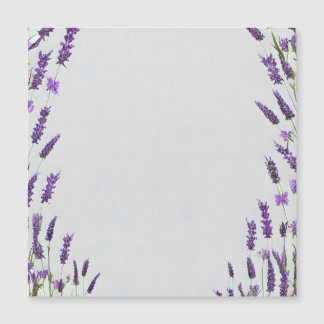 Convite Magnético Design de Quadro de Flor de Lavanda de Aquarela