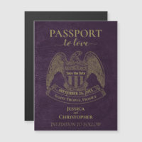 Destino de Passaporte Roxo Casamento Salvar a Data