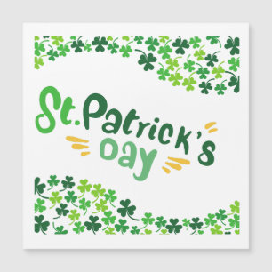 Convite Magnético Dia de São Patrício,Trevo,Irlandês 
