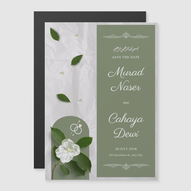 CONVITE MAGNÉTICO DIA DO CASAMENTO 2026 JUNHO (Frente/Verso)