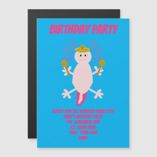 Convite Magnético Dia dos Mortos do Costume do Axolotl Mexicano
