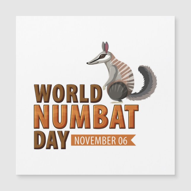 Convite Magnético Dia Mundial do Numbat (Frente)