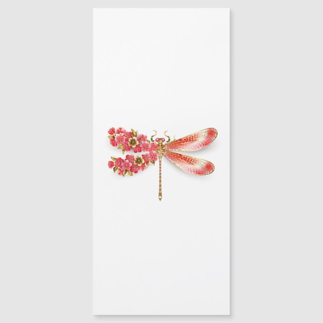 Convite Magnético Dragonfly com joalheria sakura (Frente)