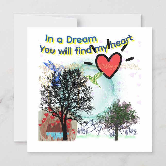 Convite Magnético Dreamy Magnetic Greeting Card (Frente)