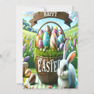 Convite Magnético Easter Bunny Chocolate Egg