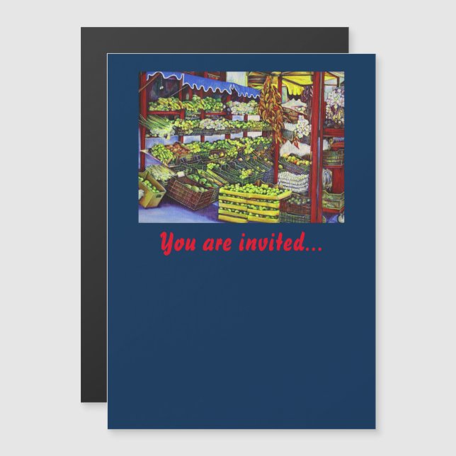 Convite Magnético Eddie's Market, Hungria (Frente/Verso)