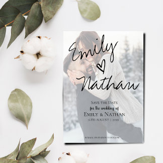 Convite Magnético Efeito de Falso Veludo Foto Casamento Salvar a Dat