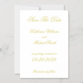 Convite Magnético Elegant Script Island Citrus Wedding Save The Date