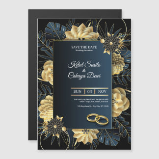 Convite Magnético Elegant Wedding Invitation Card