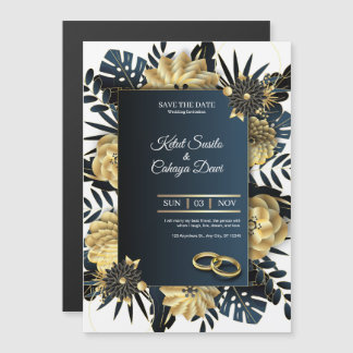 Convite Magnético Elegant Wedding Invitation Card