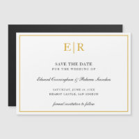 Elegante Monograma Dourado para Casamento Formal S