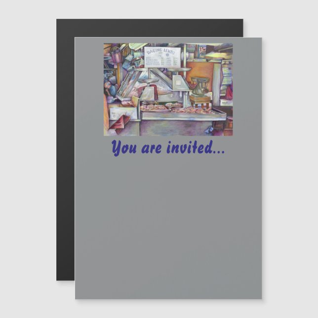 Convite Magnético Em dez minutos, esqueci o aniversário da minha esp (Frente/Verso)