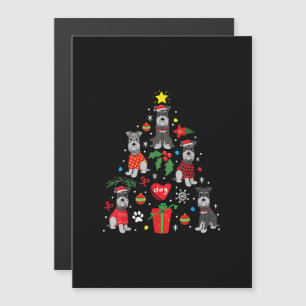 Convite Magnético Enfeite de árvore de Natal schnauzer divertido cão