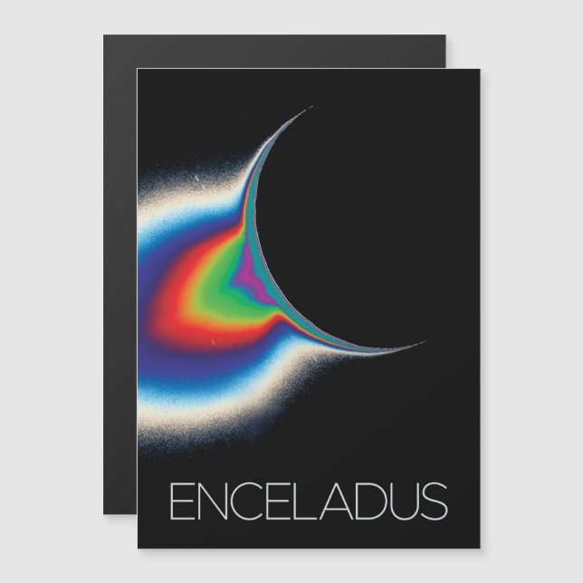 Convite Magnético Espaço Exterior, Cosmos, Sistema Solar, Encélado D (Frente/Verso)