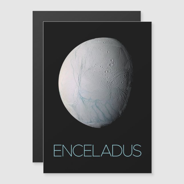 Convite Magnético Espaço Exterior, Cosmos, Sistema Solar, Encélado D (Frente/Verso)