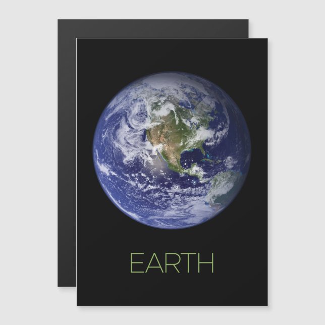 Convite Magnético Espaço Exterior, Cosmos, Sistema Solar, Planeta Te (Frente/Verso)