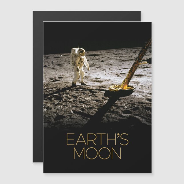 Convite Magnético Espaço Exterior, Galáxia, Sistema Solar, Lua da Te (Frente/Verso)