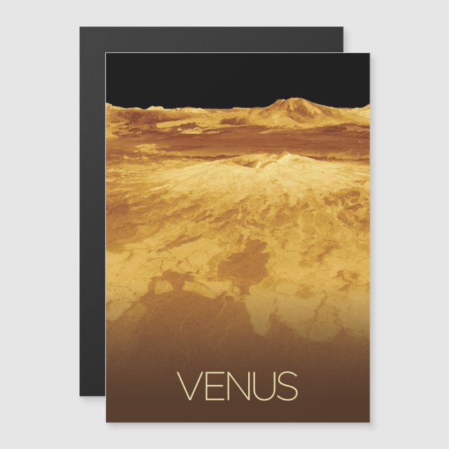 Convite Magnético Espaço Exterior, Galáxia, Sistema Solar, Vênus Pla (Frente/Verso)