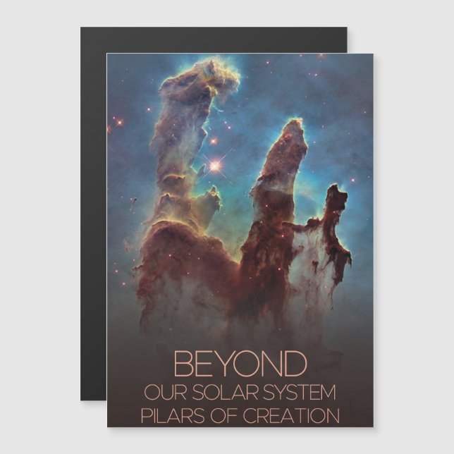 Convite Magnético Espaço Exterior, Galáxia, Via Látea, Pilares De Cr (Frente/Verso)