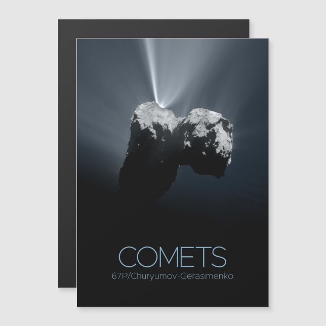 Convite Magnético Espaço Exterior, Sistema Solar, Cosmos, Cometas, 6 (Frente/Verso)