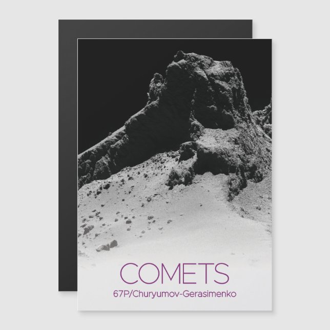Convite Magnético Espaço Exterior, Sistema Solar, Cosmos, Cometas, 6 (Frente/Verso)