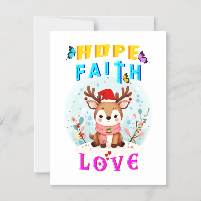Convite Magnético Esperança Fé Amor (Frente)