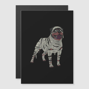 Convite Magnético Fantasias de Halloween de Mumificação de Cachorro
