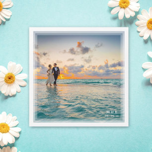Convite Magnético Favor de casamento com foto moderna e elegante do 