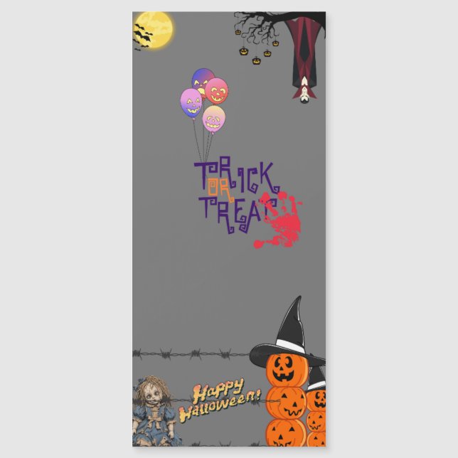 Convite Magnético Feliz Halloween 👻 (Frente)