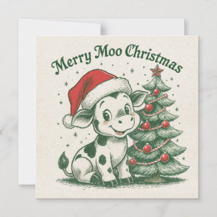 Convite Magnético Feliz Natal Moo