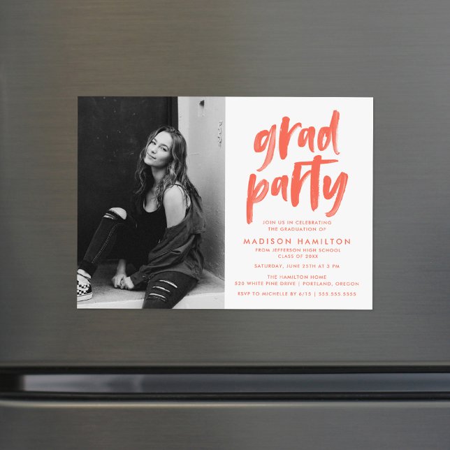 Convite Magnético Festa de formatura de Fotografia do Script de Pinc (Criador carregado)