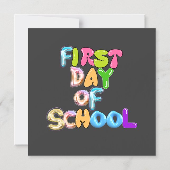CONVITE MAGNÉTICO FIRST DAY OF SCHOOL, BACK TO SCHOOL GIFTS (Frente)