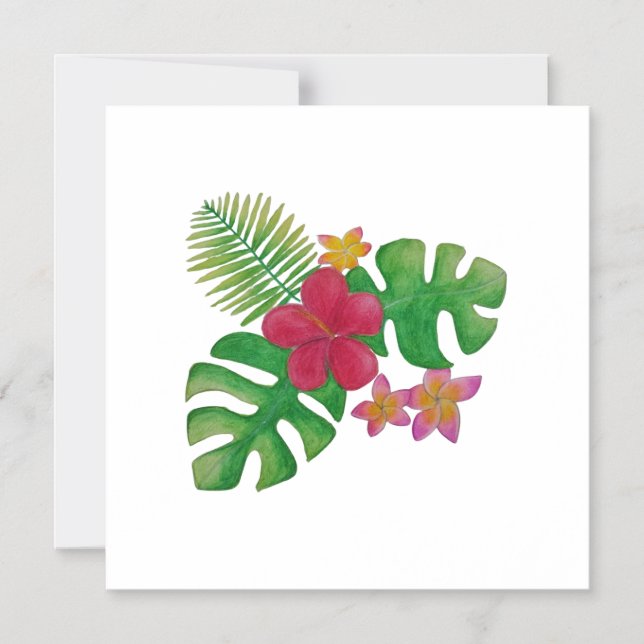 Convite Magnético Flor tropical (Frente)