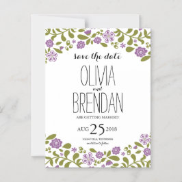 Convite Magnético Flores silvestres | Salvar a data