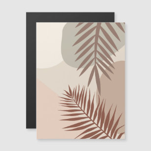 Convite Magnético Folhas de Palmeira, Arte Geométrica Abstrata Boho
