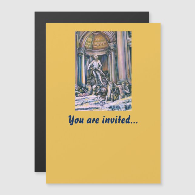 Convite Magnético Fontana Di Trevi, Roma (Frente/Verso)