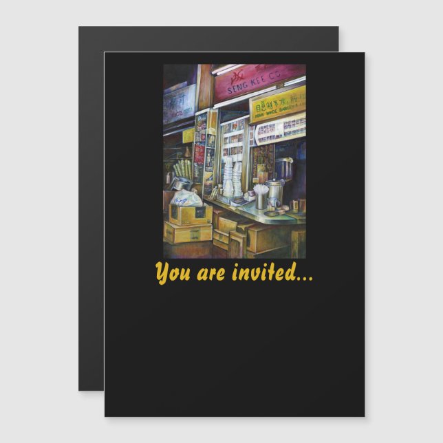 Convite Magnético Forças de Luz Carregadas Emocionalmente, Singapura (Frente/Verso)