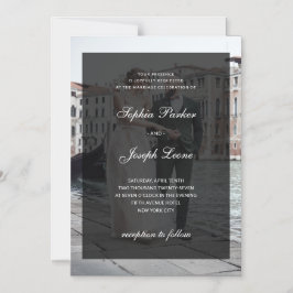 Convite Magnético Formal Classic and Dark Overlay | Photo Wedding