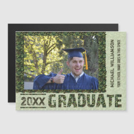 Convite Magnético Formatura 2023 Camuflagem Foto Personalizada