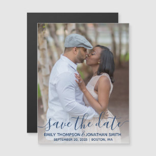 Convite Magnético Foto: Casamento Salve as Reproduções de Data no Ma