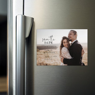 Convite Magnético Foto Chic Moderna Salva a Data