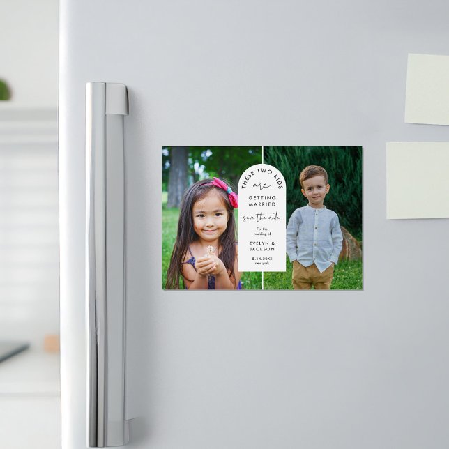 Convite Magnético Foto da infância STELLA Salvar o Anúncio de Data (Criador carregado)