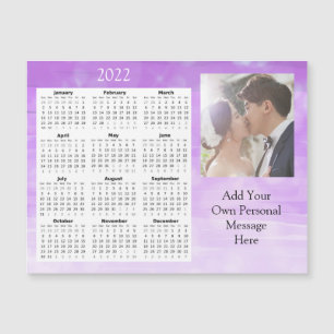 Convite Magnético Foto de Casamento Calendário Miniatura Magnético 2