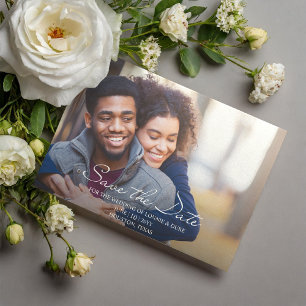 Convite Magnético Foto divertida Joyful Casamento Salve a Data