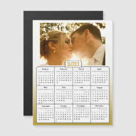 Convite Magnético Foto Dourada de Casamento 2021 Favoritos Ofertas