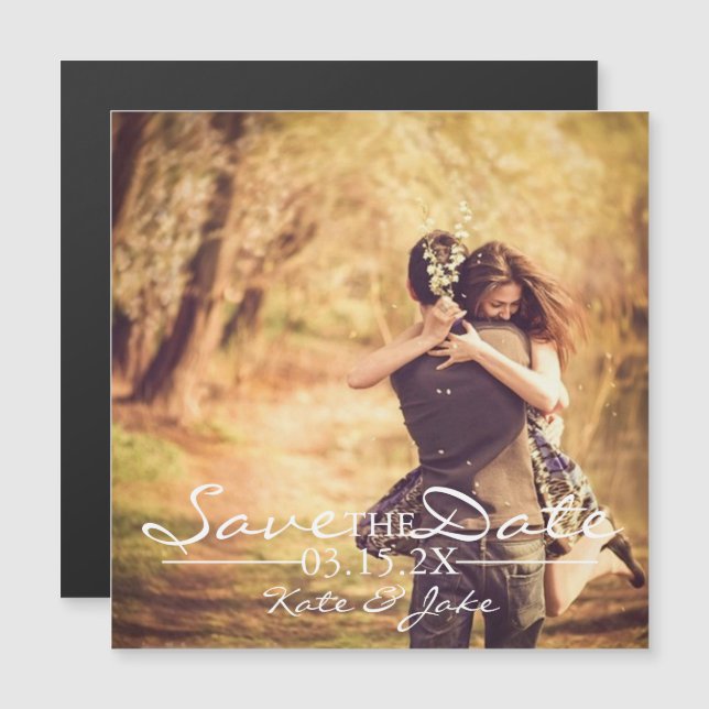 Convite Magnético - Foto para Salvar a Data (Frente/Verso)