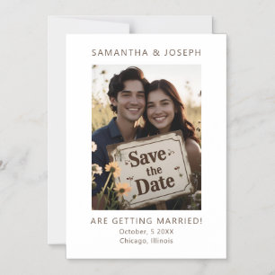 Convite Magnético Foto personalizada Casamento tradicional Salvar a