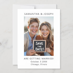 Convite Magnético Foto personalizada Simples Casamento moderno Salve